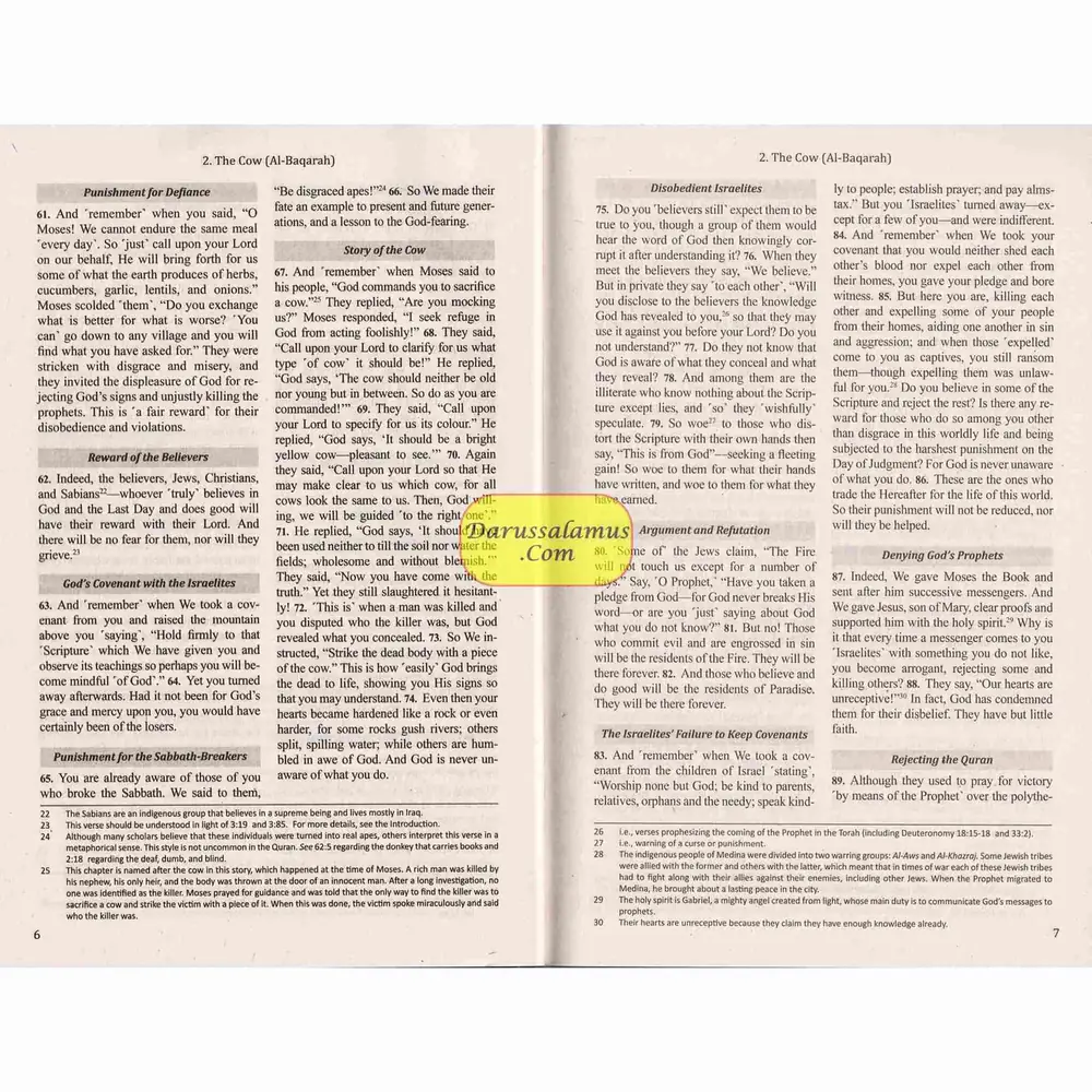 The Clear Quran, photograph of this copy