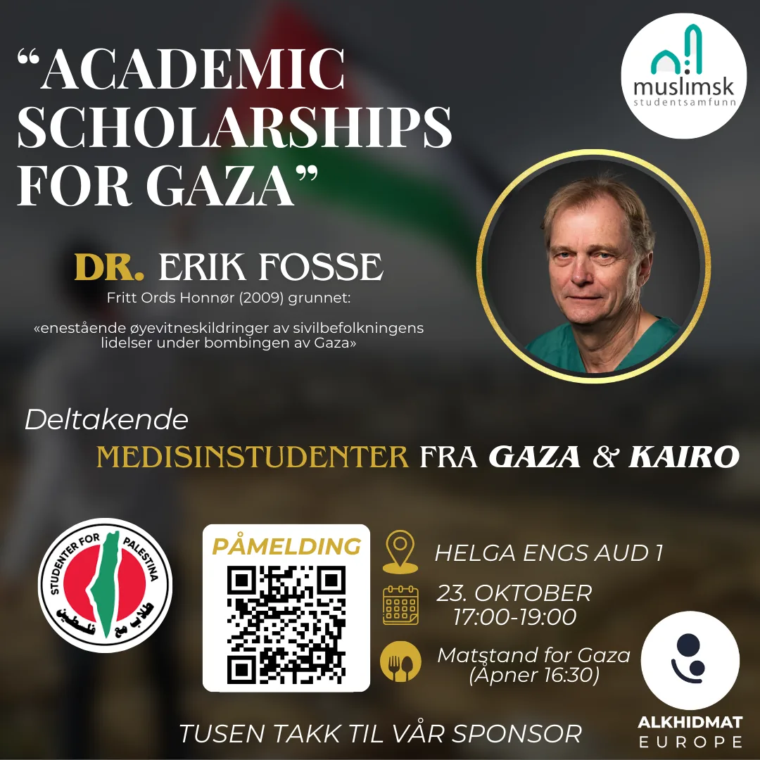 Academic Scholarships for Gaza — event poster