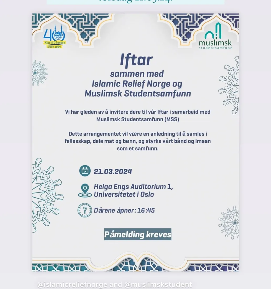 Community iftars — event poster