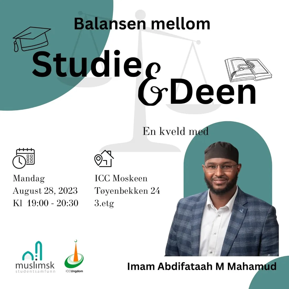 Balansen mellom Studie & Deen — event poster