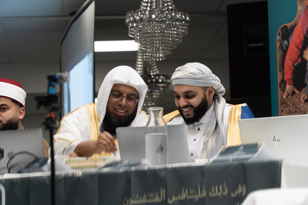 Two judges at the Scandinavian Quran Competition